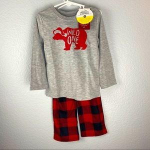 *NEW* Wild One Bear Holiday Pajamas Unisex, 4T